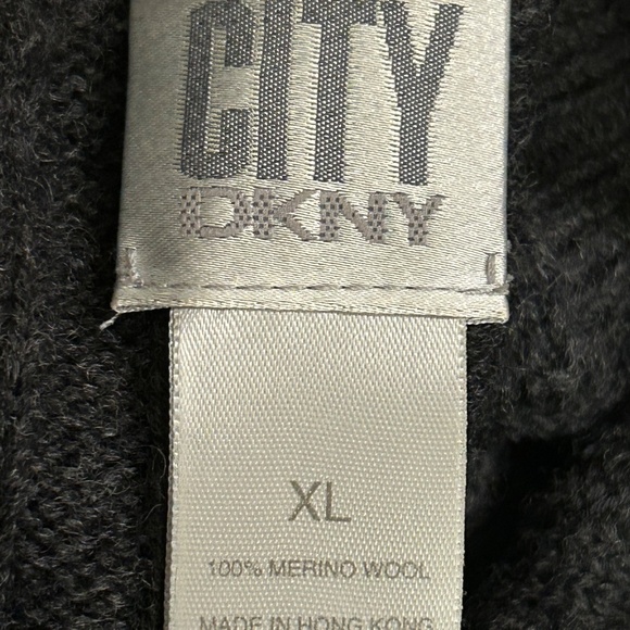 DKNY CITY  Maxi Gray Ribbed Knit Turtleneck  Dress, Size XL - Picture 11 of 16